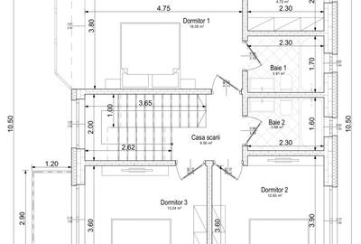 Vila superba P+1 Tunari 171mp, 4 camere, curte proprie, tigla ceramica - 13