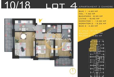 Apartament cu 3 camere decomandat în Titan - 7