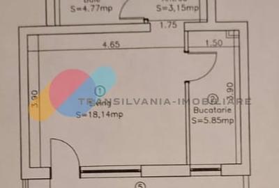 Apartament 1 camera, 32 mp, etaj 1, zona Eroilor, Apartament 1 camera, 32 mp, etaj 1, zona Eroilor, - 7