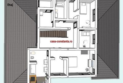 Casă cu 5 camere cu Teren 2660 Mp în Poarta Albă - 4