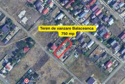 Teren de 750 mp, în Bălăceanca - 1
