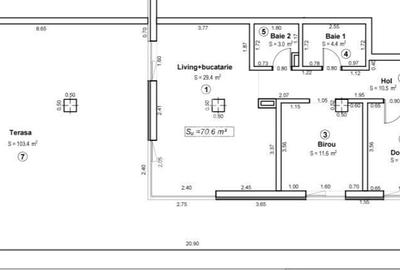 Penthouse cu 3 camere, 2 bai, terasa 104 mp, zona Torontalului - 14