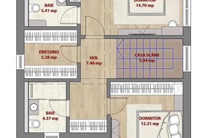 Casă cu 4 camere cu Canalizare în Clinceni - 12