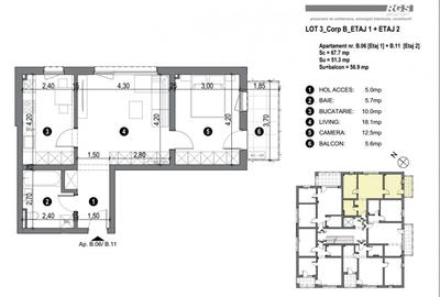 Apartament cu 2 camere semidecomandat în Freidorf - 15