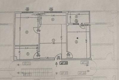 Apartament cu 3 camere semidecomandat în Central - 7