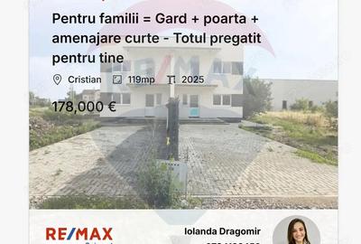 Locuieste sau investeste: Duplex cu curte in Cristian
