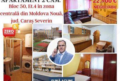 Apartament cu 2 camere semidecomandat în Moldova Nouă - 1