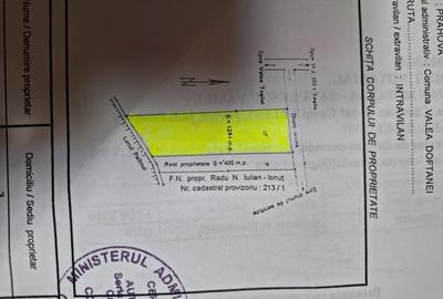 Teren de 1700 mp, în Valea Doftanei