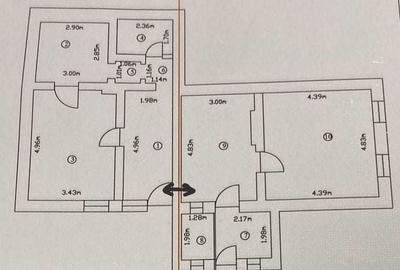 Casă cu 4 camere semidecomandat în Central - 1