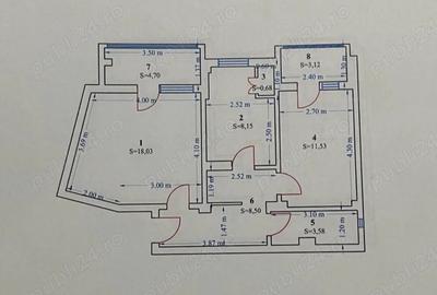 Apartament cu 2 camere decomandat în Sud - 5