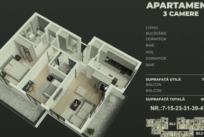 Apartament 3 camere lux metrou - 4