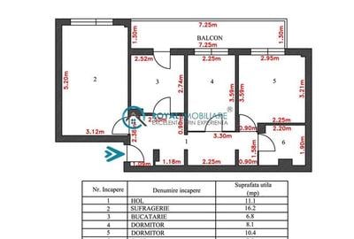 Apartament cu 3 camere decomandat, mobilat în Malu Roșu - 21
