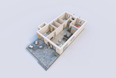 Vilă individuală cu 4 camere, parter, 400 mp teren City Nord Tunari - 5