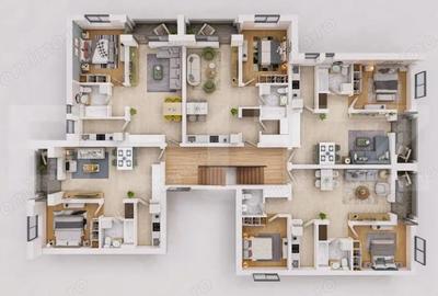 Apartament cu 3 camere semidecomandat în Central - 6