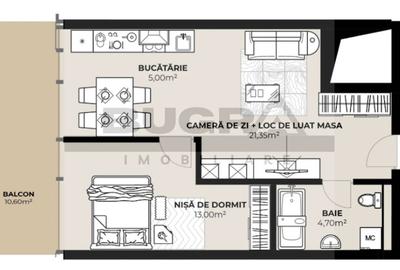 Apartament cu 2 camere semidecomandat în Dâmbul Rotund