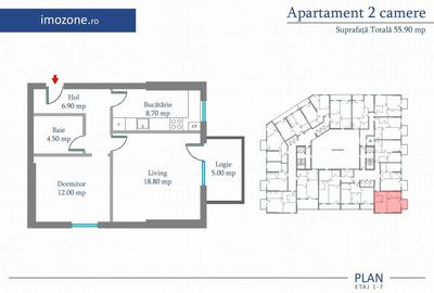 Apartament cu 2 camere decomandat în Militari - 18