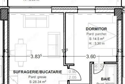 Apartament de vanzare, cu 2 camere, 71 mp, terasa 19 mp, zona centrala - 1