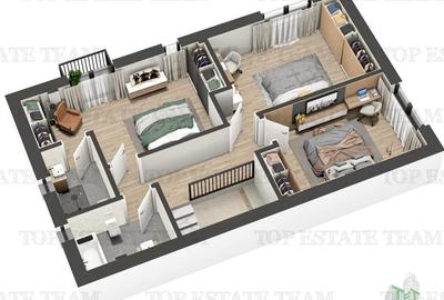 Vila individuala cuplata, in complex rezidential modern, cu 4 camere, toate util - 9