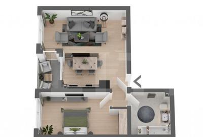 Apartament semifinisat, 2 camere, 49mp, priveliste spectacul - 6