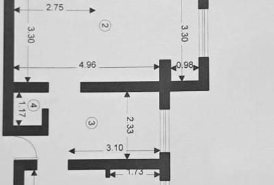 Apartament cu 3 camere în Decebal