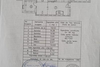 Apartament cu 3 camere decomandat în Central - 1