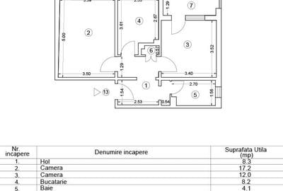 Apartament 2 camere in Constanta, zona Dacia-Hasdeu fara imbunatatiri - 10