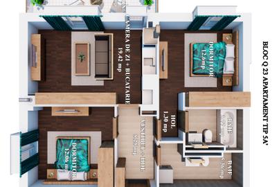 Apartament cu 3 camere decomandat în Nord - 2