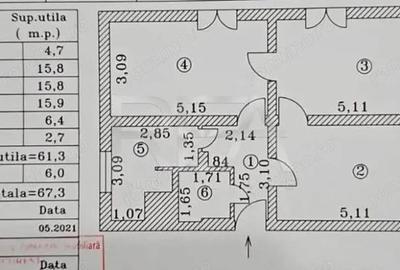 3 camere 61,3 mp utili zona Floreasca - 5