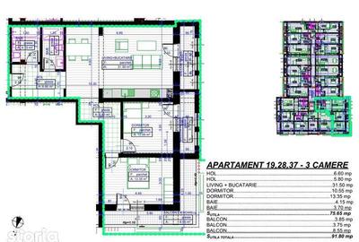 Apartament cu 3 camere în Ultracentral - 4