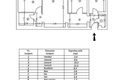 Apartament cu 3 camere semidecomandat în Teiul Doamnei - 8