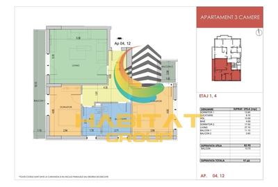 Apartament 3 Camere Decomandat 97.6Mp Bloc Nou Grand Arena - 2