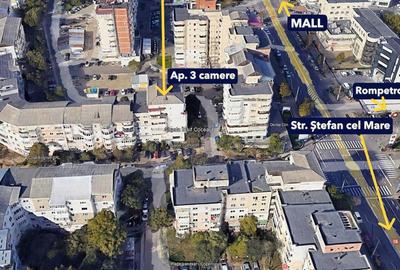 Apartament cu 3 camere de vanzare in zona Stefan cel Mare - 1