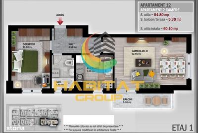 Apartament cu 2 camere decomandat în Titan - 9