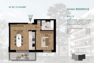 Apartament cu 2 camere în Olteniței - 17