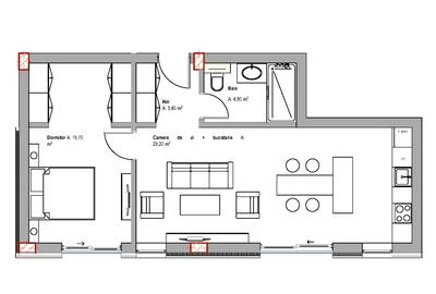 Apartament 2 Camere Parter
