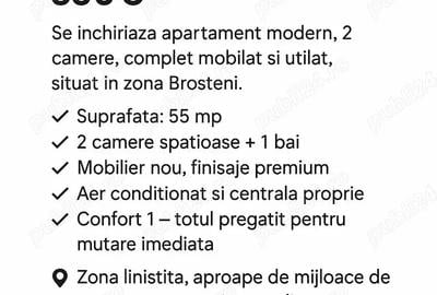 Apartament 2 camere de lux - Zona Brosteni