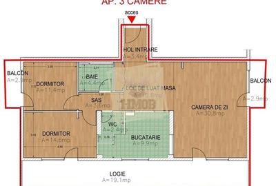 Apartament 92 mp utili etajul 1 cu 3 camere 3 balcoane 25 mp Rahovei Apartament 92 mp utili etajul 1 cu 3 camere 3 balcoane 25 mp Rahovei - 12