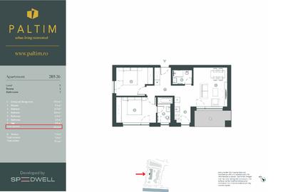 Apartament 3 camere, vedere exterioara libera, orientare Vest, Compex Paltim - 3