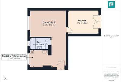 Apartament cu 2 camere semidecomandat, mobilat în Central - 19