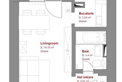 Apartament cu 7 camere semidecomandat în Confecții - 1