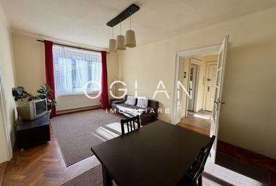 Apartament cu 2 camere semidecomandat, mobilat în Central