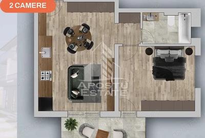 Apartament cu 2 camere semidecomandat în Chișoda - 1