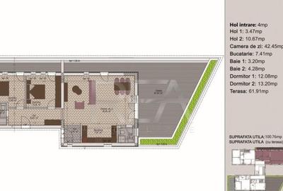 Apartament 3 Camere + Terasa Timpuri Noi - 1