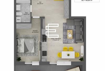 Apartament 2 camere  LA ALB-Doamna Stanca/Selimbar - 4