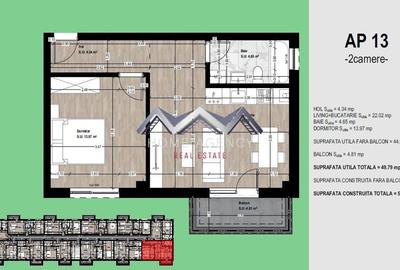 Apartament 2 camere de vânzare Otopeni - 6