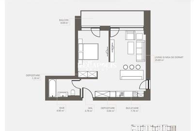 Garsonieră decomandată în Bartolomeu - 2