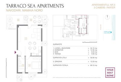 Apartament cu 2 camere în Nord