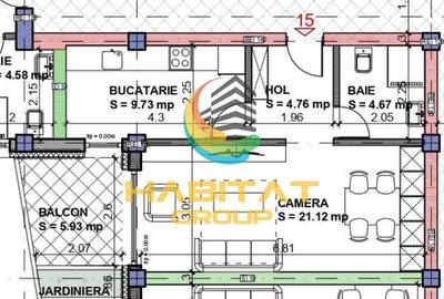 Garsoniera noua Mihai Bravu decomandata etaj intermediar - 6