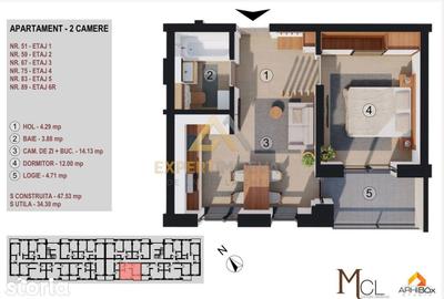 Apartament cu 2 camere în Gării - 20