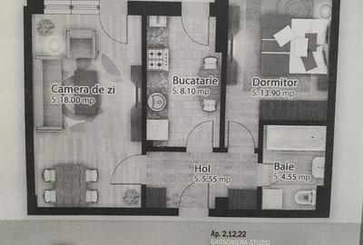 Apartament cu 2 camere în Central